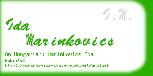 ida marinkovics business card